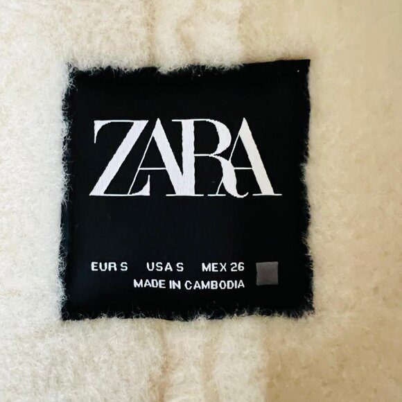 ✨ ZARA Double-Faced Gold Buttons Jacket – Taupe Brown – Size S – NWT - Picture 7 of 11